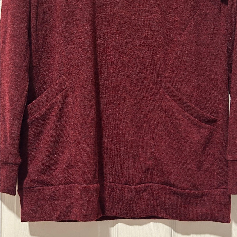 NWOT-Light Weight Sweater Small-You & Me Burgundy Long Sleeve Casual - Picture 3 of 11